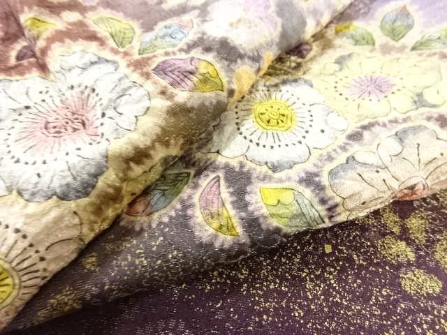  徳永憲峯作　桐屋翠山工房謹製　金通し辻ヶ花訪問着